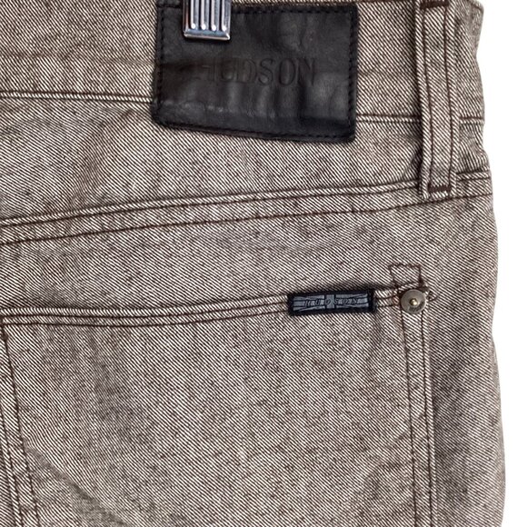 Hudson Mens Blake Slim Straight Zip Fly Jeans Size 36 Brownish Gray Denim Pants - Picture 7 of 11